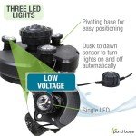 Pond Boss Floating Fountain with Lights, 1/4 hp