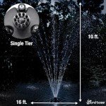 Pond Boss Floating Fountain with Lights, 1/4 hp