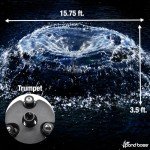 Pond Boss Floating Fountain with Lights, 1/4 hp