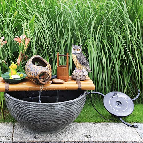 AISITIN DIY Solar Fountain Pump with 6 Nozzles