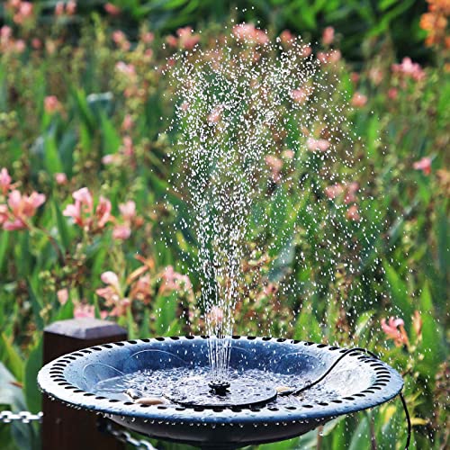 AISITIN DIY Solar Fountain Pump with 6 Nozzles