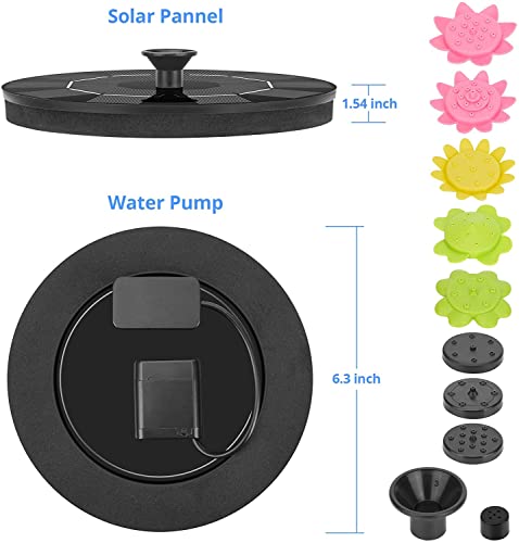 Solar Bird Bath Fountain Pump, 3W, Outdoor Pond