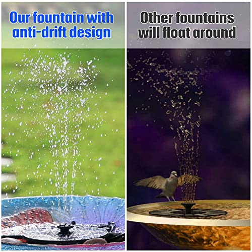 AISITIN DIY Solar Fountain Pump with 6 Nozzles