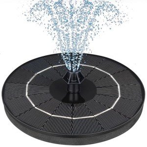 Mademax Solar Fountain with 4 Nozzles for Outdoors