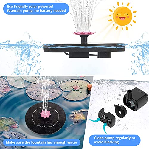 Solar Bird Bath Fountain Pump, 3W, Outdoor Pond