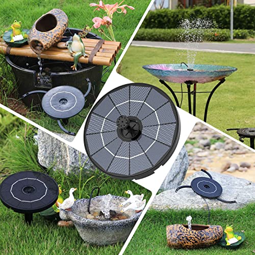 AISITIN DIY Solar Fountain Pump with 6 Nozzles