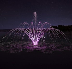 Hqua FS01 Floating Pond Fountain with Color Lights