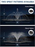 Hqua FS01 Floating Pond Fountain with Color Lights