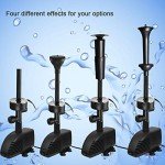 COODIA 660GPH Pond Fountain Pump with LED Lights