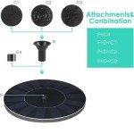 Solar Bird Bath Fountain Pump with 4 Nozzles