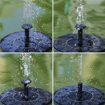 Solar Bird Bath Fountain Pump with 4 Nozzles