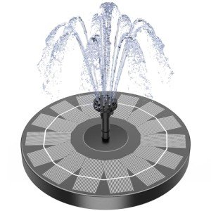 Solar Bird Bath Fountain Pump with 6 Nozzles