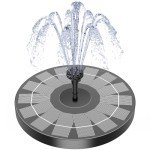 Solar Bird Bath Fountain Pump with 6 Nozzles