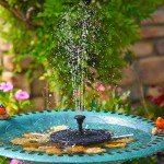 Solar Bird Bath Fountain Pump with 6 Nozzles