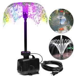 45W Submersible Pond Pump with Fountain Kit