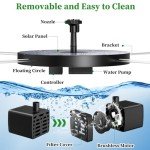 Solar Bird Bath Fountain Pump with 6 Nozzles