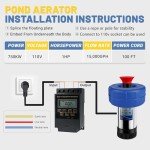 Ytrica 1HP Floating Pond Aerator Fountain Pump