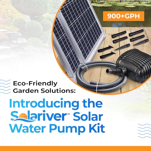 Solariver Sun-Powered Submersible Water Fountain Kit 900+ GPH