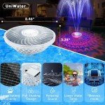 Solar Pool Fountain with Colorful Light Show