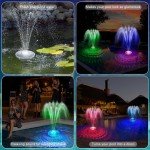 Solar Pool Fountain with Colorful Light Show