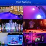 RGB LED Submersible Fountain Lights with Remote