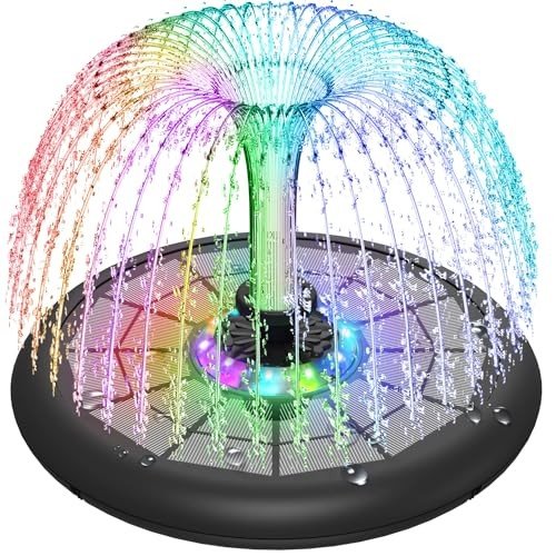 Solar UFO Fountain with LED Lights & Nozzles