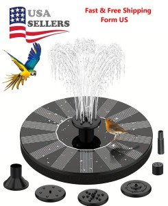 Solar Bird Bath Fountain Pump with 4 Nozzles