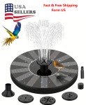Solar Bird Bath Fountain Pump with 4 Nozzles