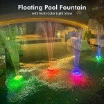 Rechargeable Floating Pool Fountain with Lights