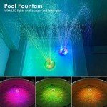 Rechargeable Floating Pool Fountain with Lights