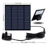 Solar Fountain Pump Kit with Separate Panel & Nozzles
