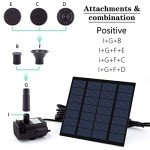 Solar Fountain Pump Kit with Separate Panel & Nozzles