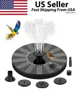 Solar Bird Bath Fountain Pump with 4 Nozzles