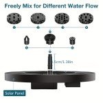 Solar Bird Bath Fountain Pump with 4 Nozzles