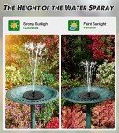 Solar Glass Panel Fountain with Battery and Lights
