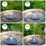 AISITIN Solar Bird Bath Fountain with Glass Panel
