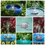 AISITIN Solar Bird Bath Fountain with Glass Panel
