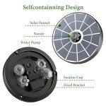 AISITIN Solar Bird Bath Fountain with Glass Panel