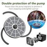 AISITIN Solar Bird Bath Fountain with Glass Panel