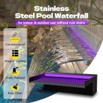 Stainless Steel Pond Fountain with LED Lights