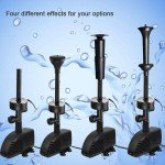 Submersible 660GPH Pond Fountain Pump with LED Light