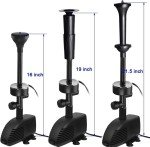 Submersible 660GPH Pond Fountain Pump with LED Light