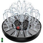 Yzert Solar Fountain with Battery Indicator & 2000mAh