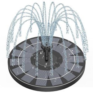 AISITIN DIY Solar Bird Bath Fountain with Nozzles
