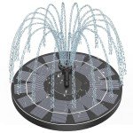 AISITIN DIY Solar Bird Bath Fountain with Nozzles