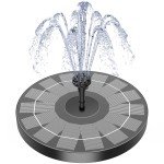 AISITIN DIY Solar Bird Bath Fountain with Nozzles