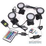 36 RGB LED Submersible Pond Spotlights with Remote