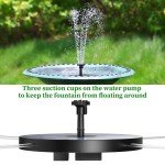 AISITIN DIY Solar Bird Bath Fountain with Nozzles