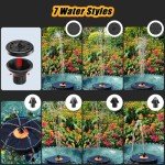 Solar Fountain with Orange Flower & 7 Nozzles