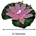 Floating Butterfly LED Pond Light with Lily Pad